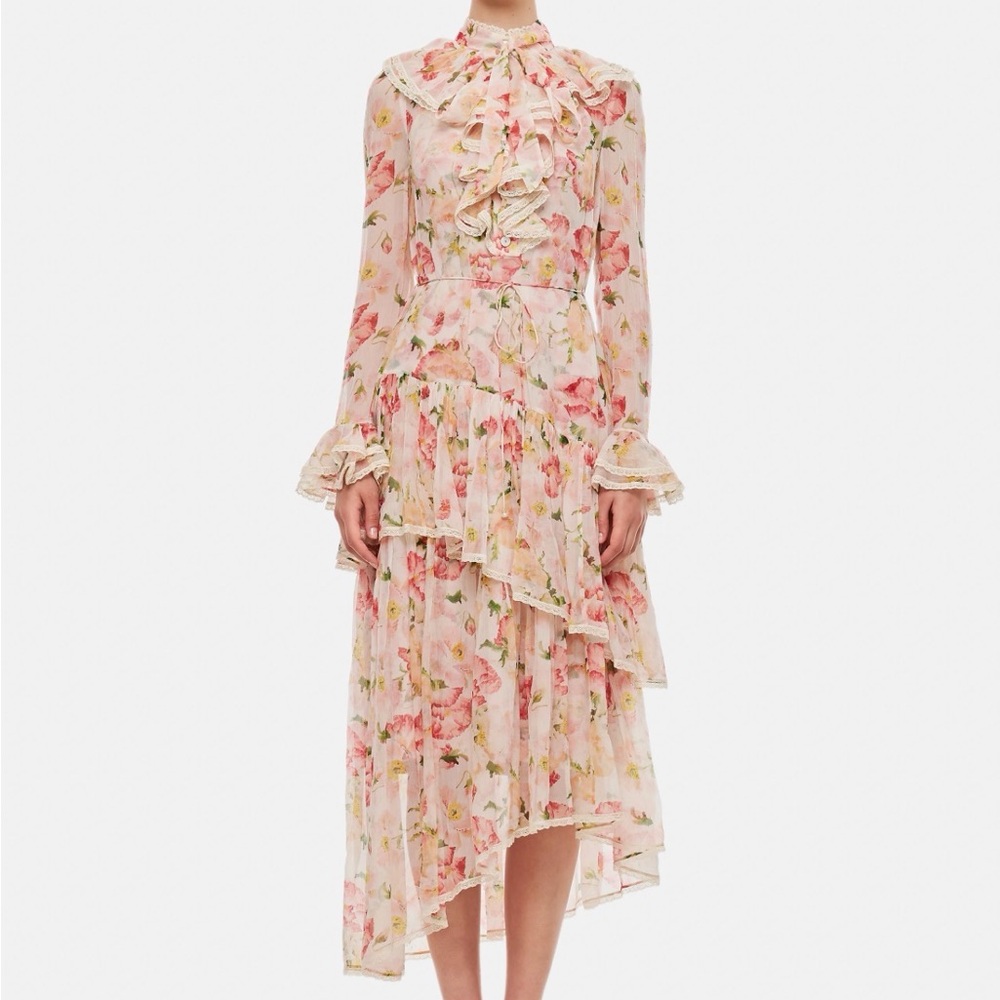 Zimmermann Floral Ruffle Dress